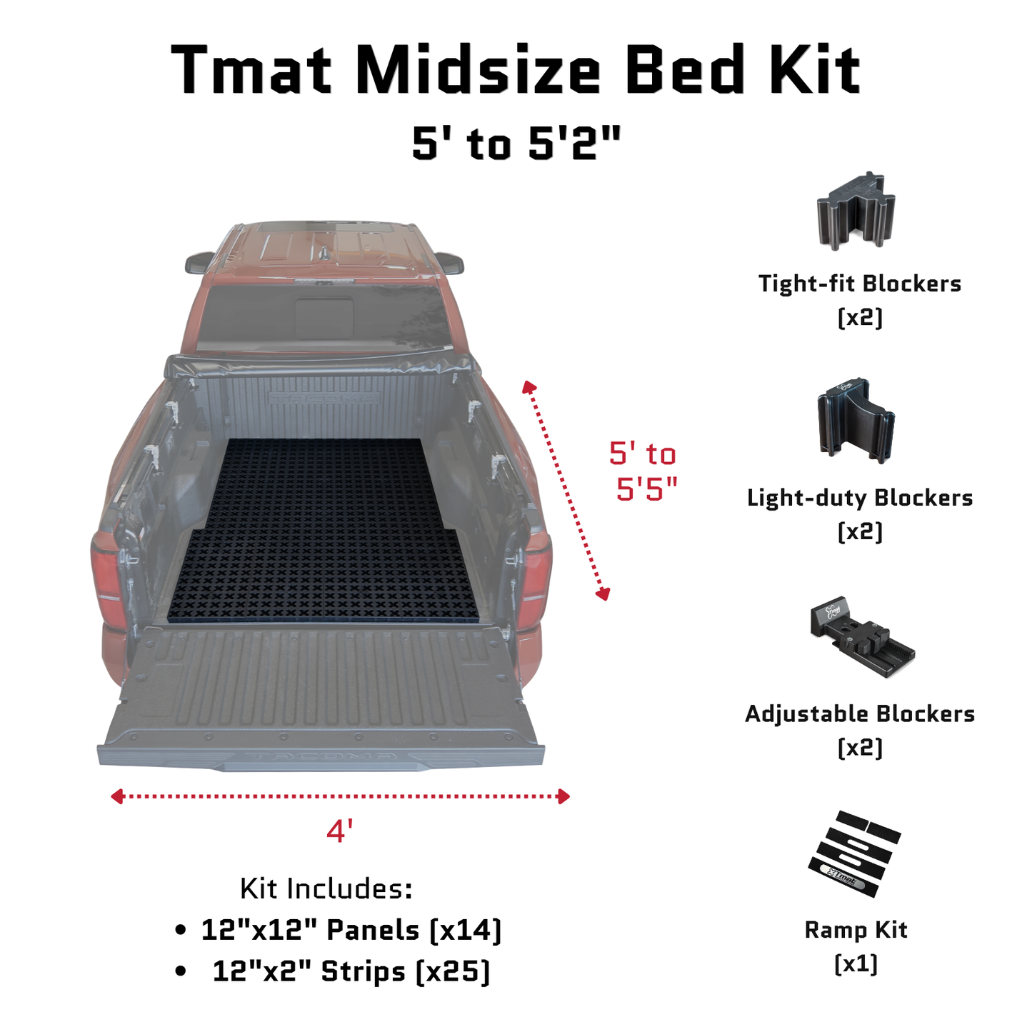 Tmat Truck Bed Organizer Slide Out Mat | Rivian R1T