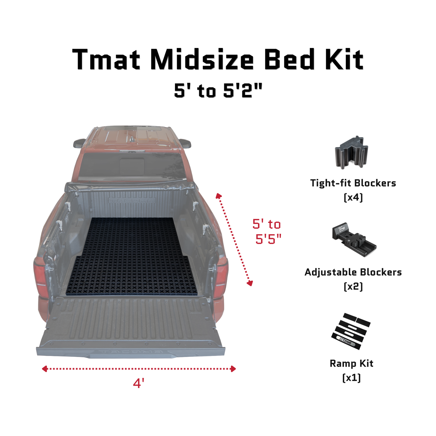 Tmat Truck Bed Organizer Slide Out Mat | Rivian R1T