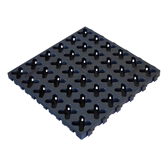 12" x 12" Tmat Interlocking Panel - Six Connectors With Drainage (Single)