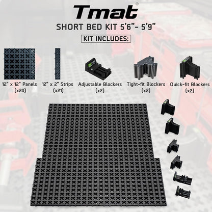 Tmat Truck Bed Organizer Slide Out Mat | Universal Fit for Short Beds 5'6" to 5'9"