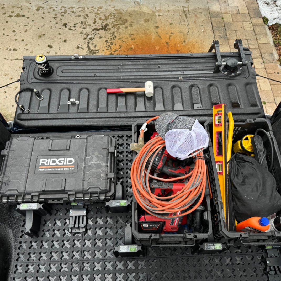 Tmat Midsize Truck Bed Organizer Slide Out Mat with Drainage | Universal Fit
