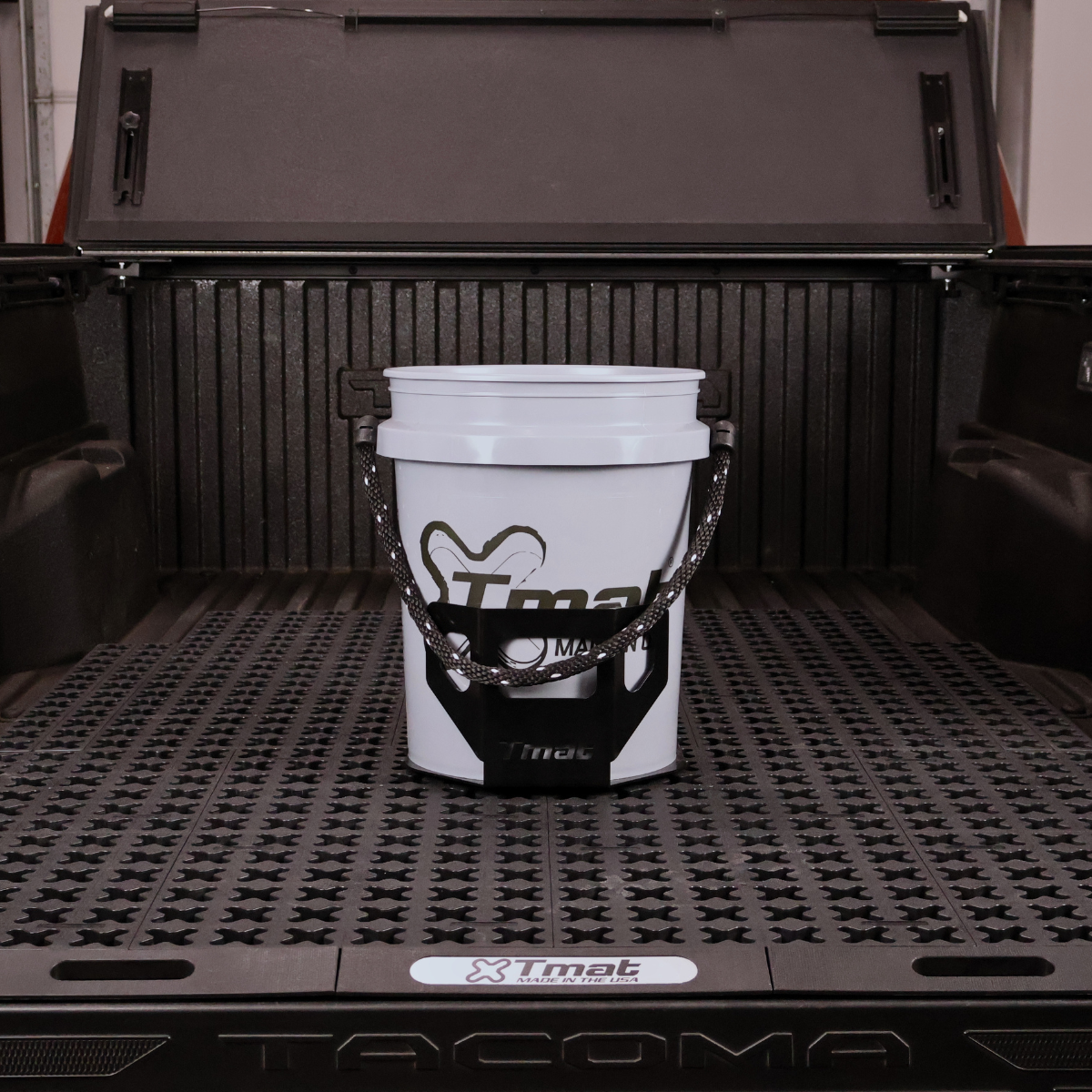 Tmat 5-Gallon Bucket Holder with Tmat Anchors - Black