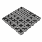 12" x 12" Tmat Interlocking Panel - Six Connectors With Drainage - Gray (Single)