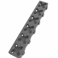 12" x 2" Tmat Interlocking Strips - Six Connectors With Drainage - Gray (Set of 2)