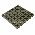 12" x 12" Tmat Interlocking Panel - Six Connectors With Drainage - Green (Single)