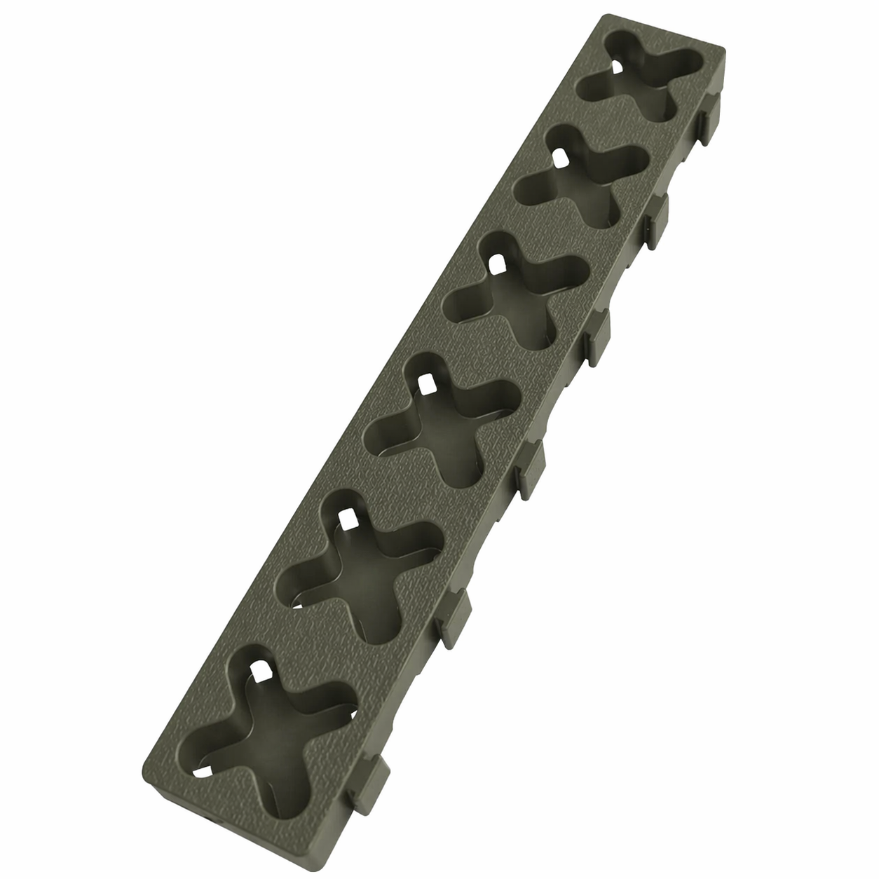 12" x 2" Tmat Interlocking Strips - Six Connectors With Drainage - Green (Set of 2)