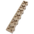 12" x 2" Tmat Interlocking Strips - Six Connectors With Drainage - Tan (Set of 2)